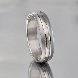 Bague grande taille Homme, toute taille du 68 au 81, alliance finition brossée en Argent massif.