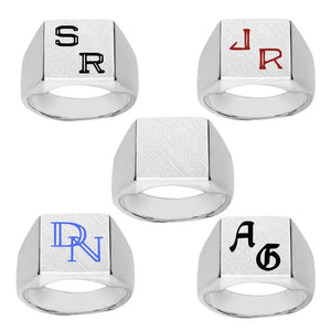 Bague chevalière homme Argent massif, réalisable jusque la taille 80
