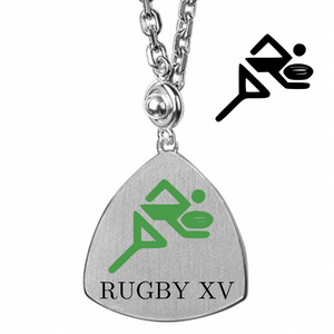 Bijoux fantaisie motif rugby homme en argent massif