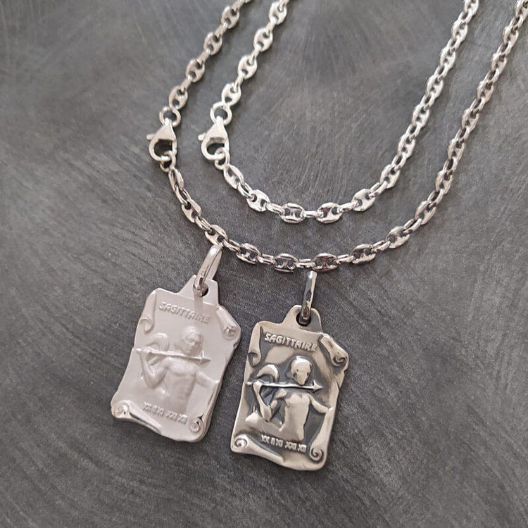 Chaine grain de cafe homme en argent massif disponible jusque 60cm