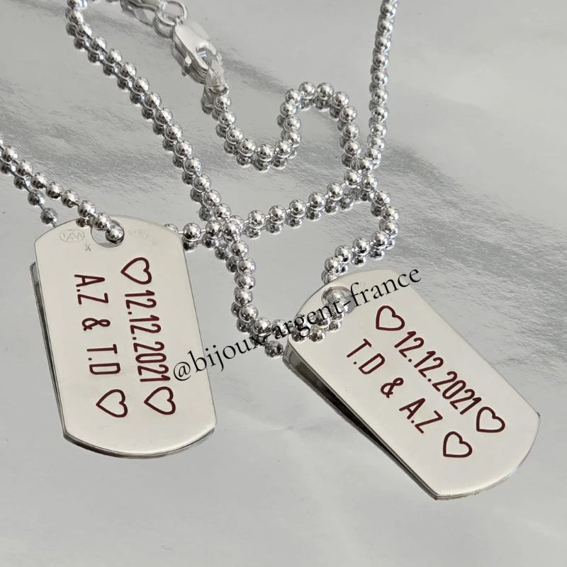 Collier Chaîne + Pendentif Breloque En Argent Massif 925 - Occasion Très Bon état