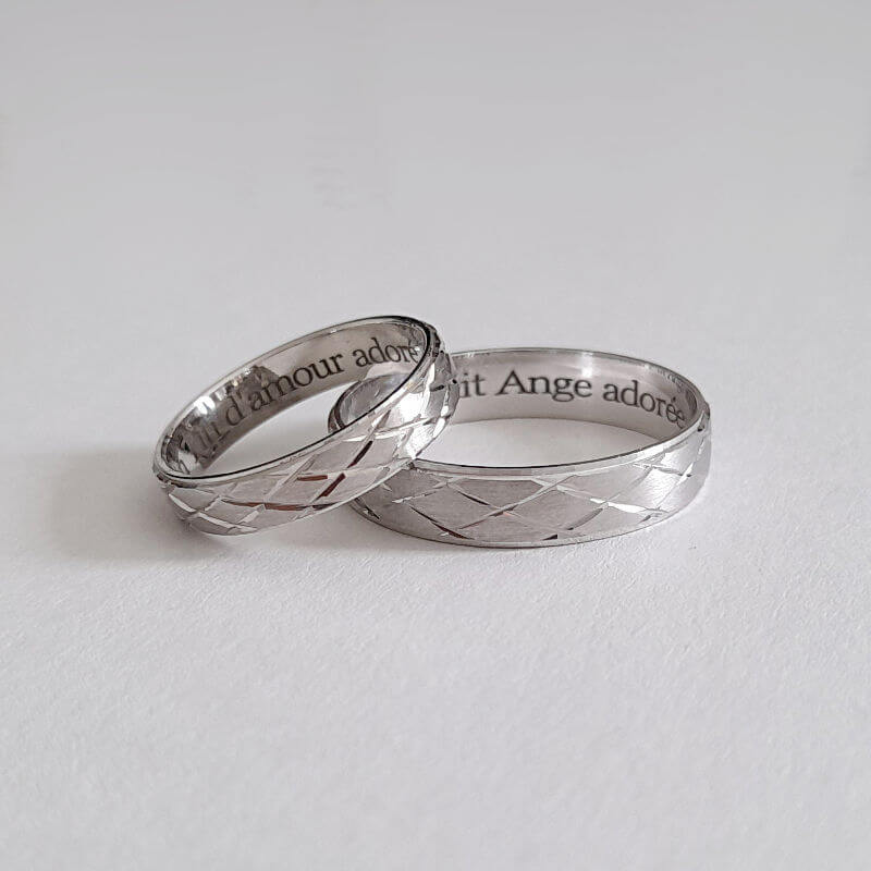 Pour Alliance Or Argent Alliance Homme Bague De Fiancaille En