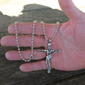Collier-boule-argent-4mm de diamètre pour Hommes, en Argent massif / option rhodié.