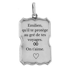 Médaille de st christophe à graver