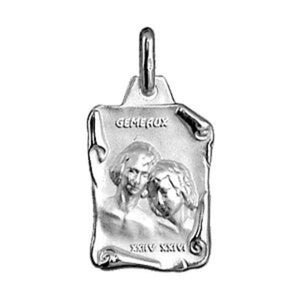 Médaille gémeaux en argent