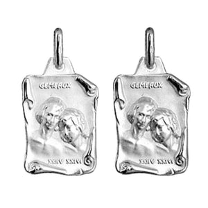 Médaille gémeaux pour homme en argent