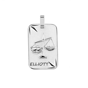 Pendentif Balance personnalisable face et / ou au verso pour hommes et femmes