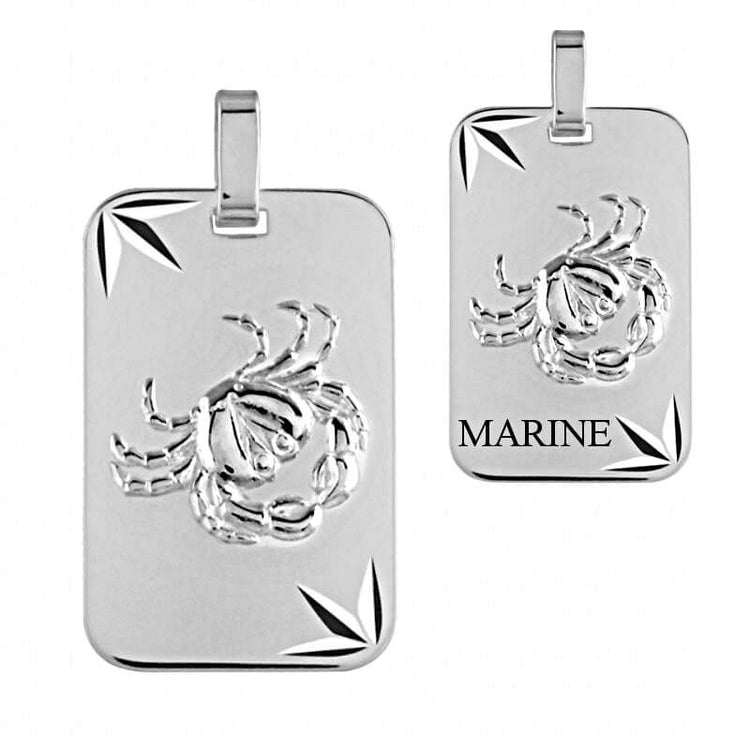 Pendentif signe Astrologique Cancer à graver face et / ou au verso