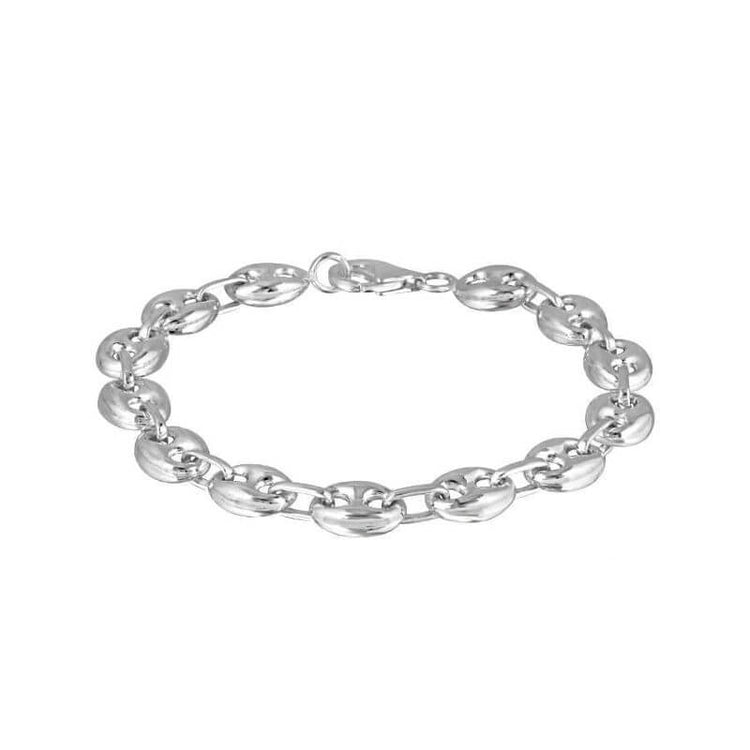 Bracelet grain de café en argent de qualité fabriqué par MURAT en France