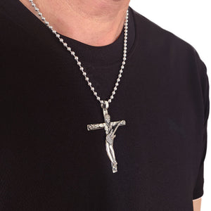 chaînes mailles boules en argent massif pour homme, de 4mm de diamètre chacune