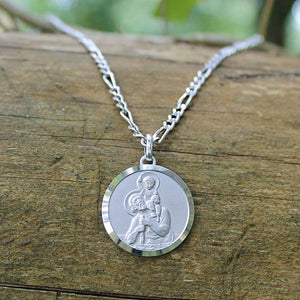Chaîne figaro en argent Homme avec option rhodié toute longueur jusqu'à 60 cm