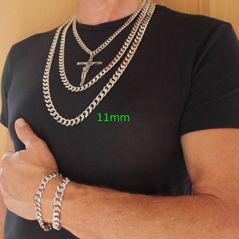 Chaine Cubaine Chaine Argent Homme 65 Cm ▷ Achat Collier Argent