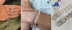 Quelle différence entre l'argent et l'argent rhodié ?