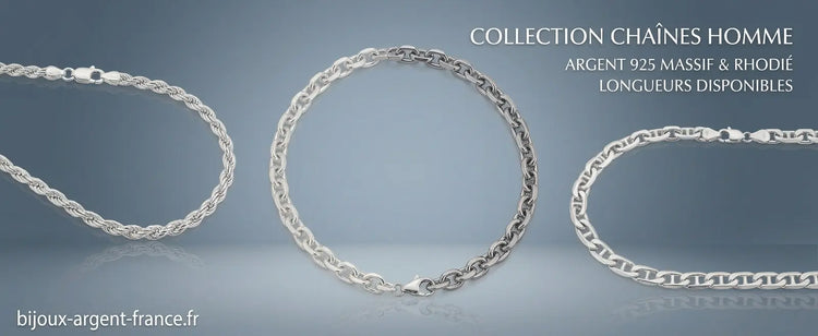 Chaîne Homme : Argent 925 massif ou Argent rhodié ?