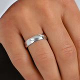 Alliance argent rhodié Homme, mariage, pacs, portée, disponible dans toutes les tailles du 48 au 76