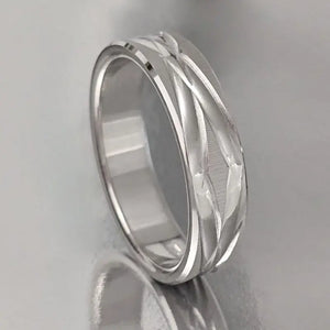 Alliance en argent pour homme grande taille, moderne, en Argent massif, disponible du 68 au 81