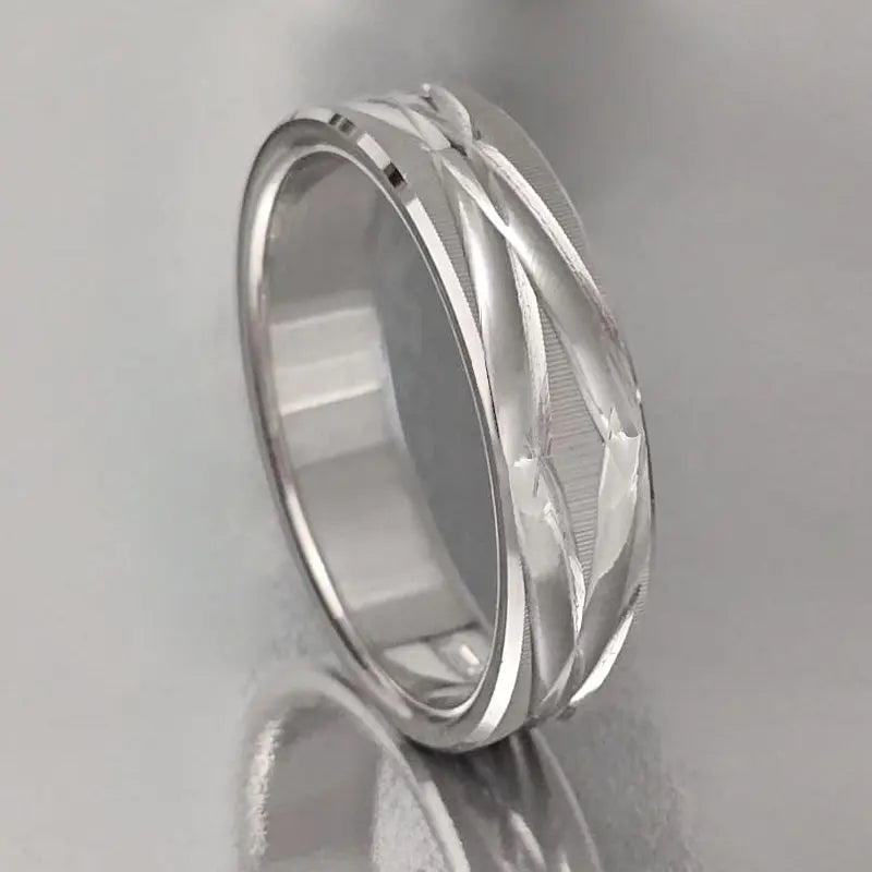 Alliance en argent pour homme grande taille, moderne, en Argent massif, disponible du 68 au 81