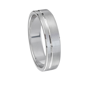 Bague de mariage homme grande taille jusqu'au 82 en Argent 925 rhodié.