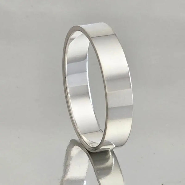 Alliance 5 mm T. 48 au 76 Argent rhodié - demi-jonc Alliance 5 mm T. 48 au 76 Argent rhodié - demi-jonc