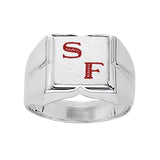 Bague homme taille 72, réalisable du 50 au 76, en argent massif, fabrication Française.