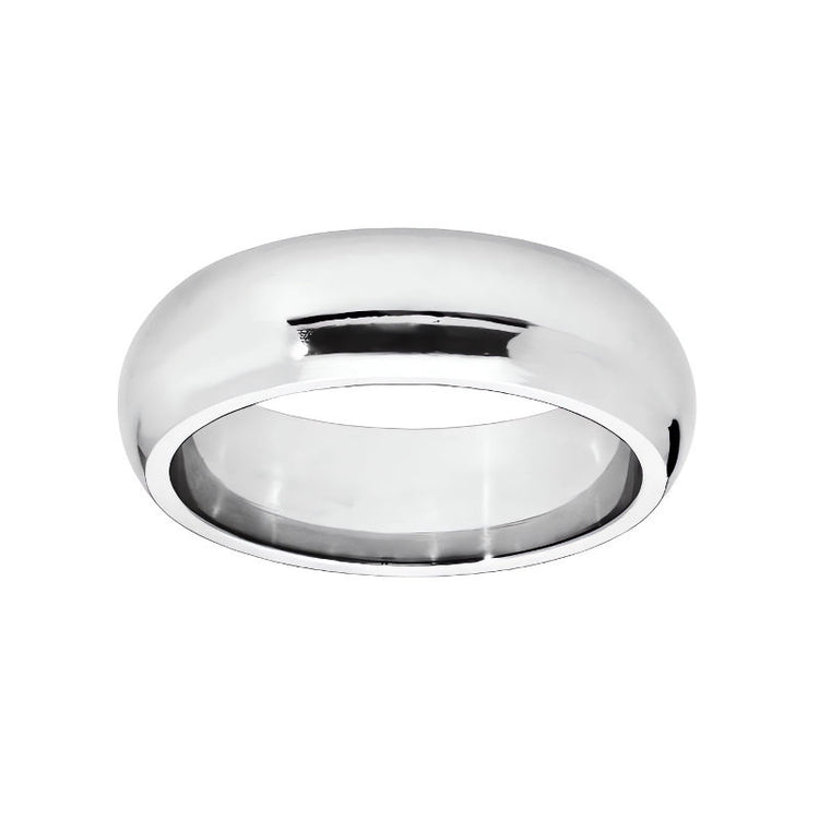 Alliance Homme Demi-Jonc Argent Massif Rhodié 7 mm - Taille 52 à 77