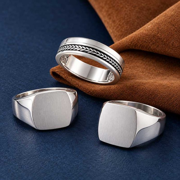 Alliances et Chevalières Homme en Argent 925