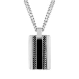 Collier homme argent avec pendentif épi de blé, collier en Argent rhodié toute longueur de 45 à 80 cm