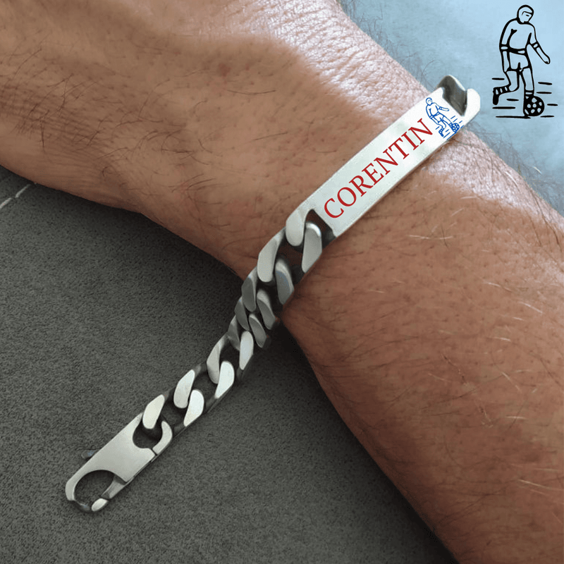 Bracelet foot en argent / option vieilli, longueur possible jusque 25 cm