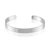 Jonc Homme Poignet fin jusque 18 cm - Argent Massif (poids 17g) - Largeur 8 mm