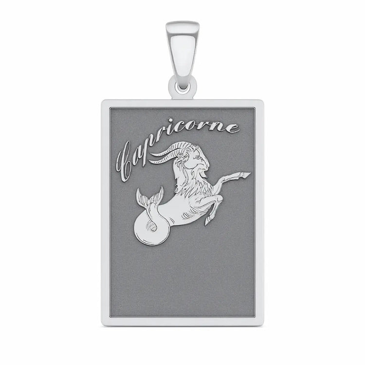 Capricorne, pendentif signe Astrlogique pour Homme personnalisable face et au verso.