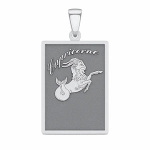 Capricorne, pendentif signe Astrlogique pour Homme personnalisable face et au verso.