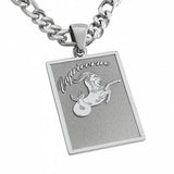 Capricorne, signe du zodiaque, pendentif rectangulaire pour homme.