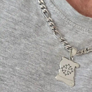 Pendentif croix occitane sur pendentif personnalisable en argent massif