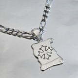 Croix de Toulouse sur un pendentif en Argent massif (symbole Occitan pour Homme, fabriqué en France)