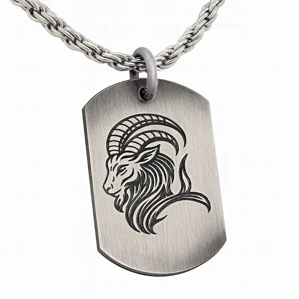 Pendentif Capricorne Argent massif pour Homme