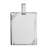 Pendentif argent homme avec gravure personnalisable face et / ou au verso de portrait, gravure ou symbole, en Argent massif