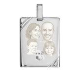 Pendentif argent homme, photo, gravure jusque 1 à 5 portraits.