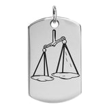 Pendentif de la balance en argent avec le symbole de la justice gravable