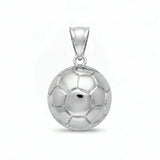 Pendentif Ballon de Foot - Argent Massif Rhodié 11 mm - Création Exclusive