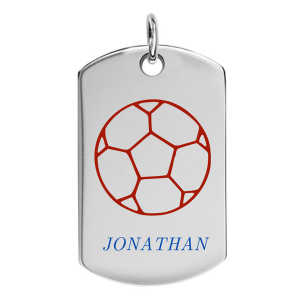 Pendentif ballon de foot France, modèle et couleur au choix