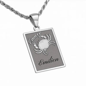 Pendentif Cancer ∣ Argent Massif ∣ Rhodié ∣ Grand modèle 4.8 cm