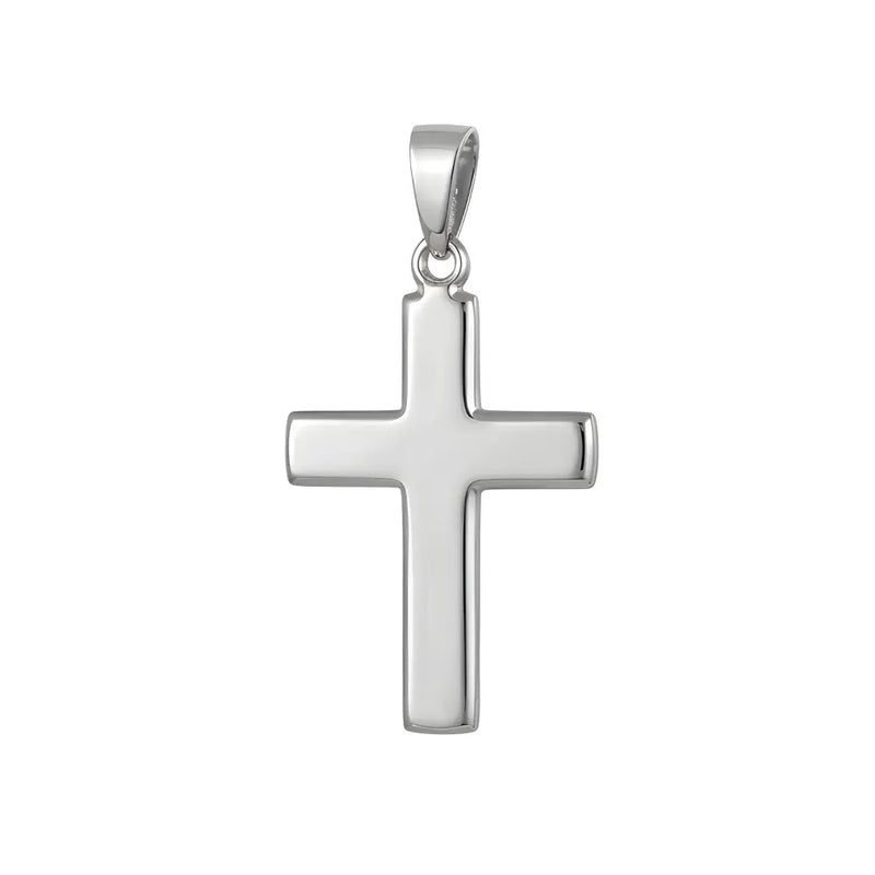 Pendentif croix pour homme en argent 925 massif, bijou religieux élégant et résistant.