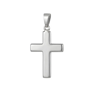 Pendentif croix pour homme en argent 925 massif, bijou religieux élégant et résistant.
