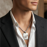 Pendentif Prénom Découpé Homme - Argent Massif 925 - médium ou grand modèle