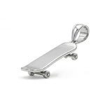Pendentif Homme Argent rhodié, skateboard personnalisable