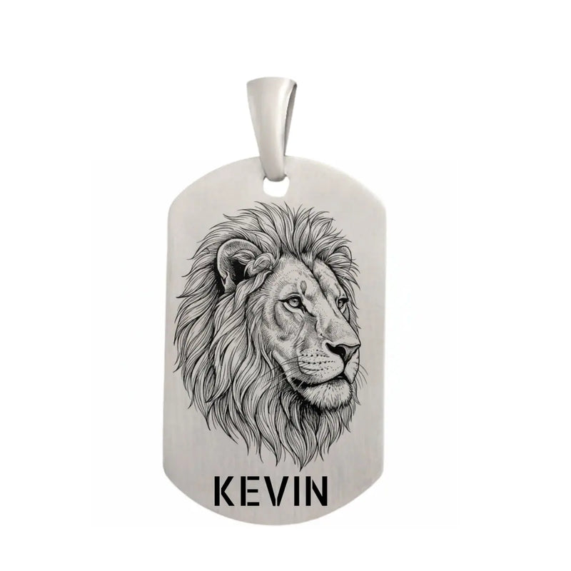 Pendentif signe Astrologique du Lion en Argent 925 massif personnalisable