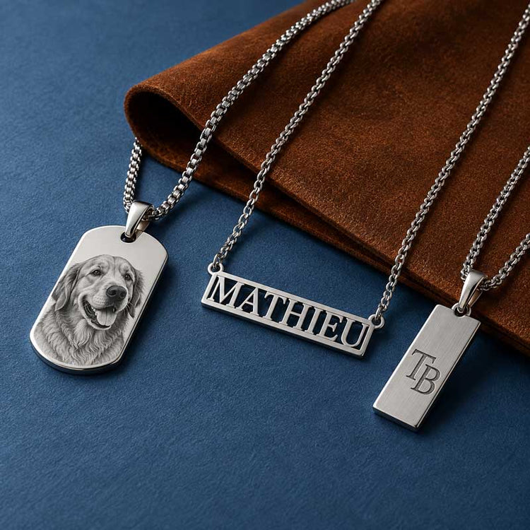 Pendentifs Homme en Argent Massif - Personnalisables