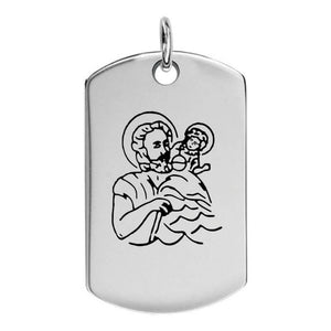 Saint christophe pendentif grand modèle en argent