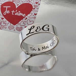 Alliance Homme Argent Massif T. 58 à 82 - 8 mm Personnalisable