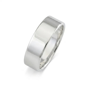 Alliance Homme en argent massif lisse, large de 8 mm